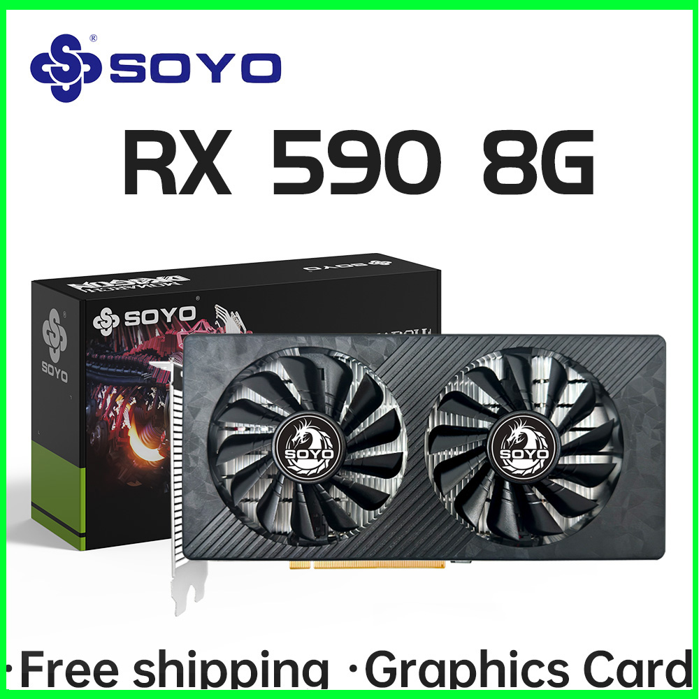 SOYO AMD RX 590 8 GB Placa De  - Rtx 3070 8Gb Graphics Card incelemesi ve fiyatı